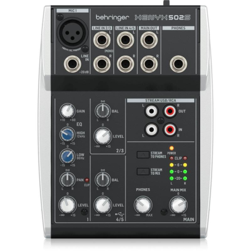 【恩心樂器】公司貨 德國 Behringer 耳朵牌 XENYX 502S 502 5軌混音器 百靈達 宅錄 擴大機