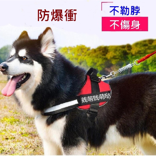 Caiyi 小中大型犬防暴衝K9胸背帶 寵物防暴衝帶 狗胸背帶 寵物防暴衝 牽繩 寵物胸背帶 S