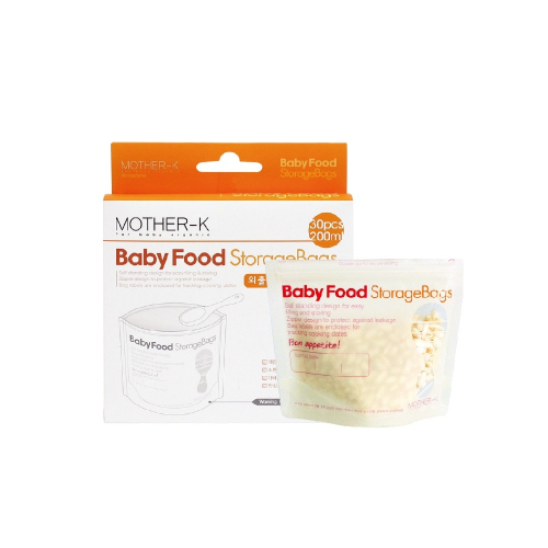 韓國MOTHER-K 食物儲存袋200ml 30入/盒 可冷藏可冷凍 13010 副食品儲存袋