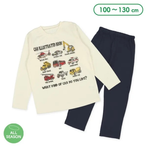 西松屋 ALL SEASON 長袖套裝 工作車 (100cm/110cm/120cm)