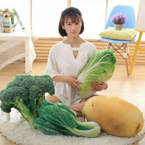 預購 創意仿真3D蔬菜抱枕 豌豆 西洋芹 生薑 洋蔥