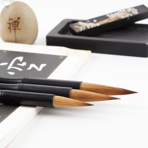 大山皮紙毛筆狼毫套裝硬毫書法國畫專用單支大號中號小號中楷學生文房四寶提高書法楷書狼毫毛筆歐楷顏楷