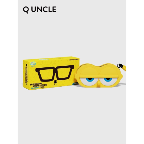 ?現貨秒出 全新 海棉寶寶 正版授權(有盒雷標） Q UNCLE 眼鏡/墨鏡 矽膠收納包