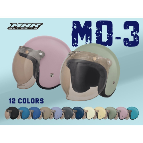 ✧上頂安全帽✧特價優惠 M2R MO-3 復古騎士帽 商品含泡泡鏡+內墨片 五件內襯可拆洗 MO3 多色可選