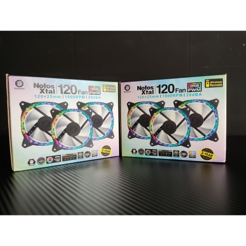 Bitspower Notos Xtal 120 Fan Digital RGB 3合1組(鑽石造型風扇)