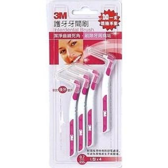 【現貨附發票】3M 護牙牙間刷 L型4支 /卡 (SSS號0.7mm)