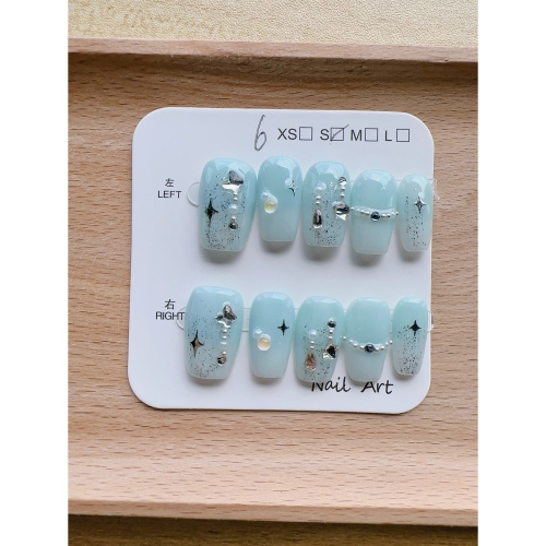 【Chuunail_Earuu】現貨快速出貨 暈染風穿戴甲3️⃣ ｜手工穿戴甲｜手作款 快速美甲