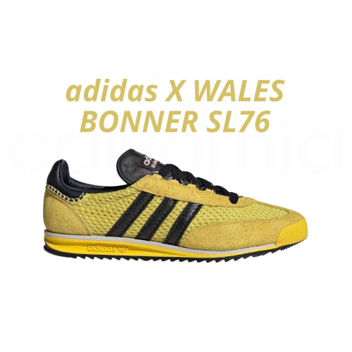 ?adidas X WALES BONNER SL76 聯名款休閒鞋 黃黑色｜黃色｜黑色｜皮革｜麂皮｜網格｜平底鞋｜男