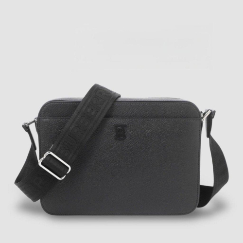 TB Leather shoulder bag 黑色TB字樣金屬Logo 拉鍊包｜隨身包｜隨行包｜肩背包｜斜肩包｜旅遊包