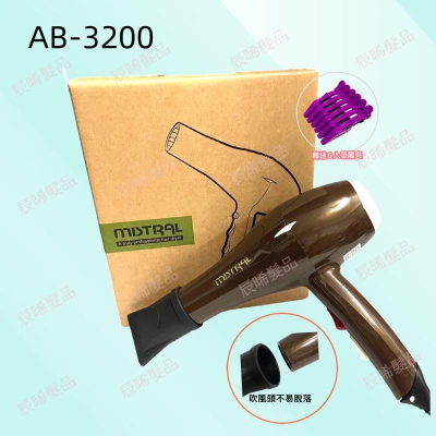 ✝️辰晞髮品✝️ MISTRAL 宜美AB-3200高熱能輕型吹風機 輕吹 美髮沙龍 宜美吹風機
