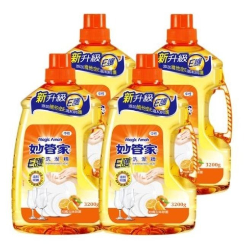 妙管家 E護洗潔精3200g x8瓶