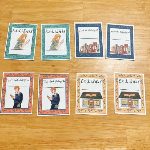 甜蜜生活 愛治文具房 書店裡的人 EX-LIBRIS 藏書票貼紙 貼紙