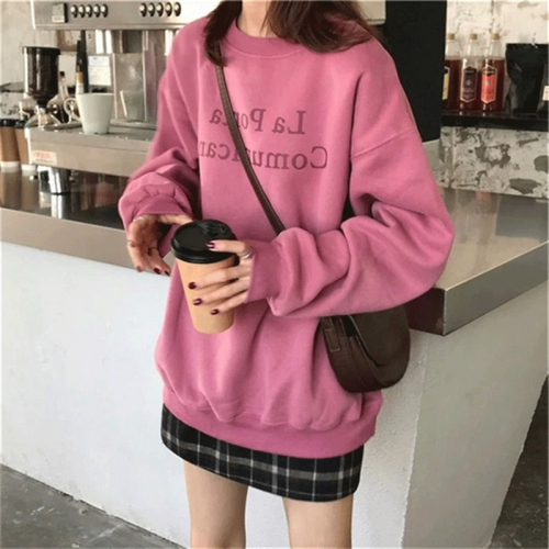 美式復古ulzzang衛衣女秋冬韓版ins潮bf慵懶風百搭寬松無帽上衣服