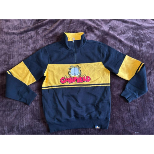 全新加菲貓Garfield 1/4拉鏈大學T SZ M/L