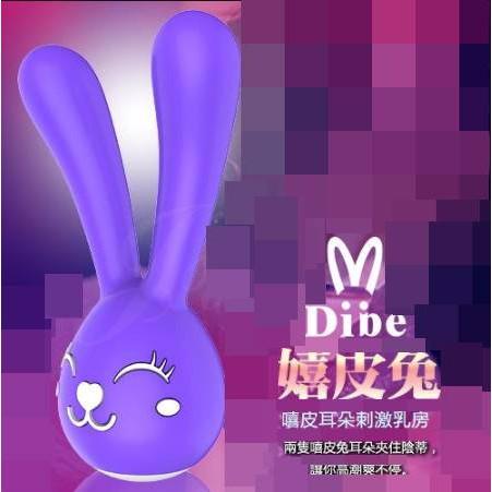 Dibe-嬉皮兔 6段變頻USB充電矽膠防水震動器-紫