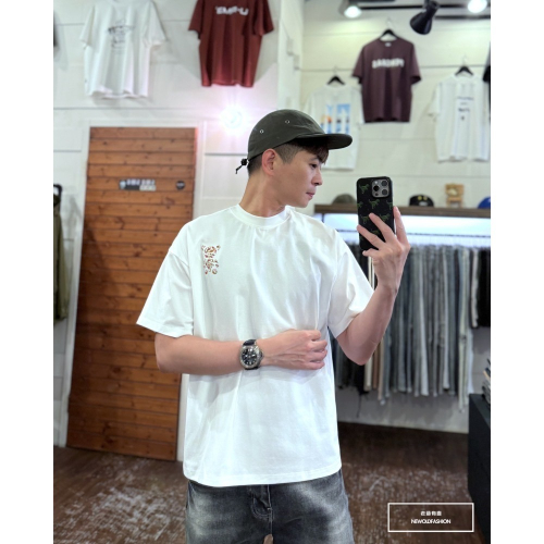 『新品上市』重磅RS變形蟲小熊短T(NOF2405S5011)-白