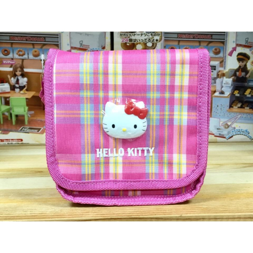Hello Kitty 格紋便利包 (粉紅)