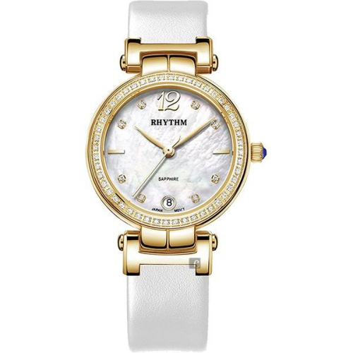 RHYTHM WATCH 麗聲-晶鑽淑女錶-珍珠貝x白/29mm XXX