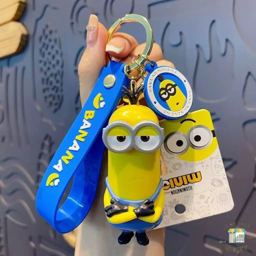 現貨 禮物 ?正版授權卡通 生肖 小小兵 MINIONS 小黃人 鑰匙扣 神偷奶爸 公仔 汽車鑰匙鏈圈 情侶 鑰匙圈