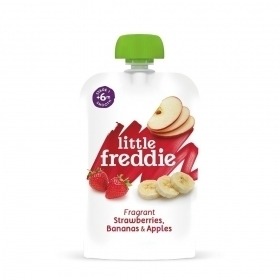 英國Little Freddie 寶寶果昔 蘋果草莓香蕉100g 6M+ 11859