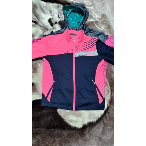 二手鱷魚牌女立領外套M Nike防風兩層連帽外套M刺繡logo鱷已售