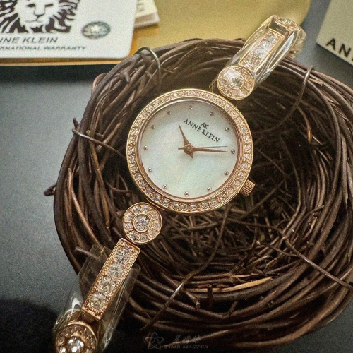 ANNE KLEIN手錶,編號AN00644,24mm玫瑰金錶殼,玫瑰金色錶帶款