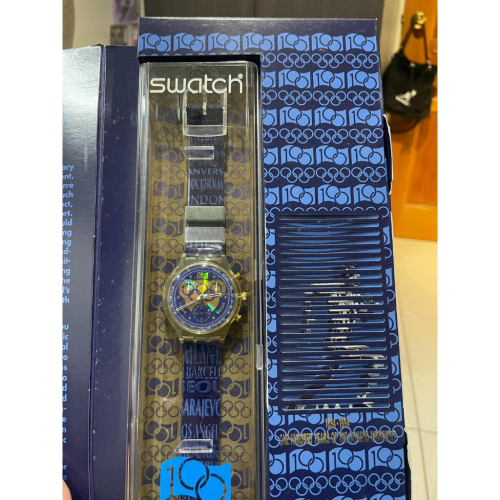 [山姆鐘錶] SWATCH 限量版手錶 100百年紀念 奧運紀念錶
