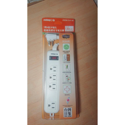 日象zoueshoai 4座 ６尺 單切安全延長線 ZOEW-3141-06 1開4插