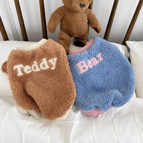 ♡【G36 預購 】 Teddy Bear字母毛絨寵物衣服