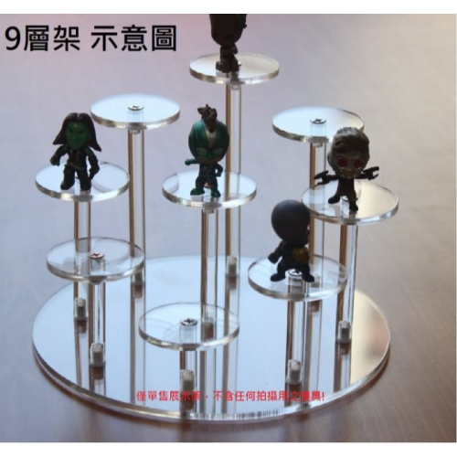 現貨 透明 9/12/13層款 簡易拆裝 完美呈現 螺絲固定 圓形 公仔架 展示架 飾品架 高低架 擺飾 整理收納