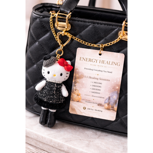 Hello Kitty 吊飾 包包掛件 鑰匙圈 公仔吊飾 黑金風 小香風包配件