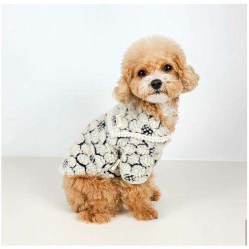 花朵絨毛背心保暖狗衣服 貓咪衣服 小型犬 中型犬 貴賓 吉娃娃 狐狸犬 馬爾濟斯