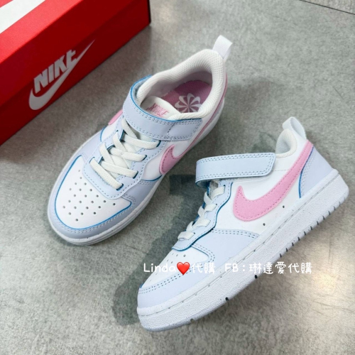 Linda❤️代購 NIKE COURT BOROUGH 童鞋 運動鞋 粉紫 IQ2726-101