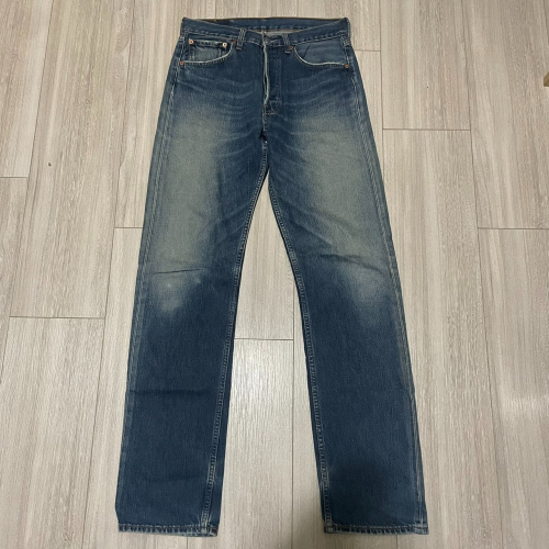 01年老款 Levi＇s levis 501-0128 w31 L34 深藍刷色直筒牛仔褲 505 502 **