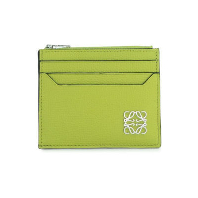 【LOEWE 羅威】 LOEWE 石紋小牛皮Anagram方形卡套 (青綠) __DVSHOP 保證正貨 台灣現貨不用等