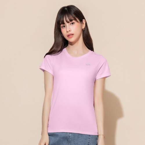 【WIWI】素面防曬排汗短版涼感衣(戀愛粉 女S-3XL)