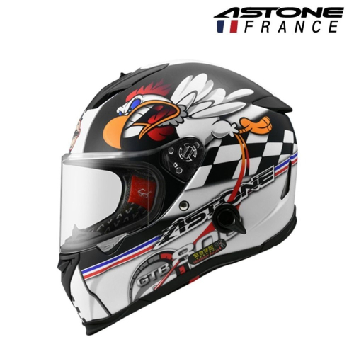 【ASTONE】GTB800 AO18(平光黑白)全罩式安全帽M 全新附帽袋