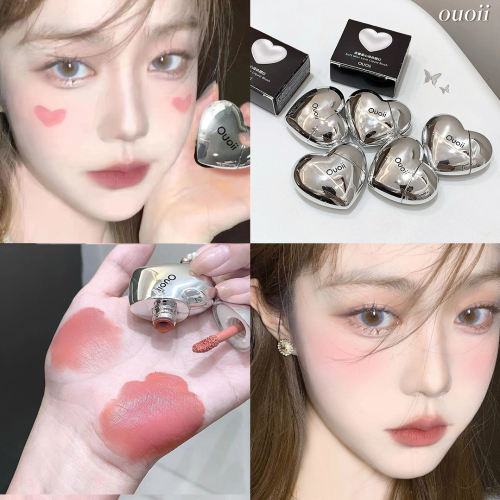 新品❣️OUOII 柔霧愛心 液體腮紅 低飽和 膨脹 收縮色 粉嫩韓系 偽素顏