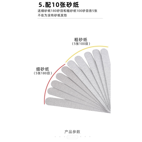 ［全新］一客一換可替換砂條，套裝包含一支鋼板+10片砂片（粗砂100目*5+細沙180目*5）