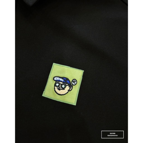 『新品上市』重磅刺繡墨鏡人POLO衫(NOF2303C10005)-黑