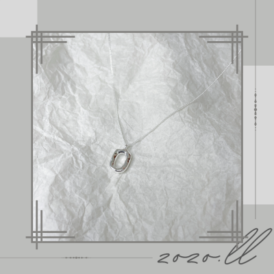 zozo.ll ❧ 甜甜圈橢圓項鍊 S925銀「台灣現貨」簡約項鍊、日常百搭項鍊