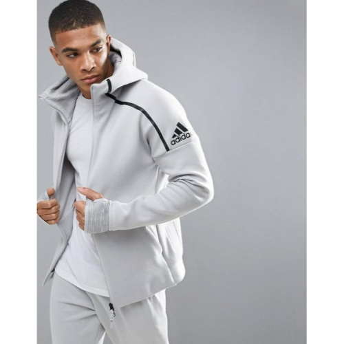 ADIDAS Z.N.E. HOOD2 PULSE 連帽外套 灰