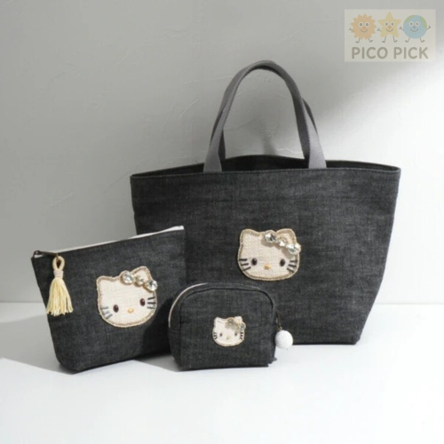 日本??直送｜Hello Kitty × MAYGLOBE 品牌聯名手工刺繡包款（收納包／化妝包）