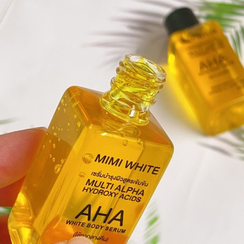 現貨～泰國MimiWhite鎂白高濃度果酸改善肌膚粗糙去雞皮身體精華油30ml*3瓶