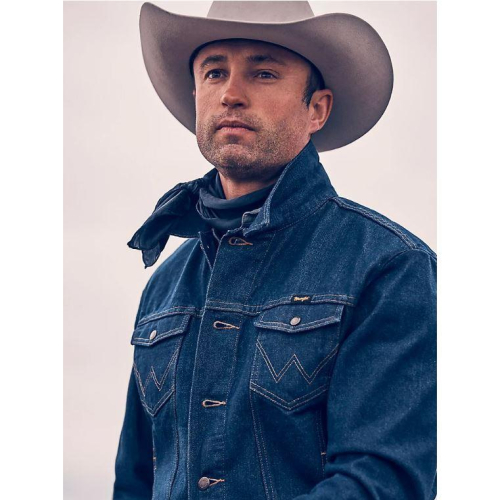 【牛仔專用款S-XXL】美國藍哥 WRANGLER Western深藍原色 黑 石洗藍 重磅硬挺經典款牛仔外套 卡車夾克