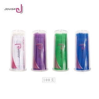 JOVISA 微型棉籤 100支/罐 藍/綠/紫/白 不同尺寸規格 美睫師 美睫 卸除 無棉絮 美睫娜娜