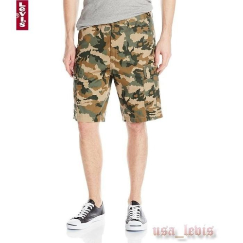 【新款28-42腰優惠】美國LEVI S Carrier Cargo Short 立體口袋 迷彩 輕磅工作 五分短褲