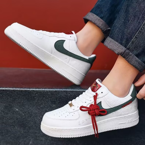 NIKE AIR FORCE 1 LOW 蛇年限定 白綠 蛇鱗 休閒鞋 男鞋 節慶 過年 HV5979-130