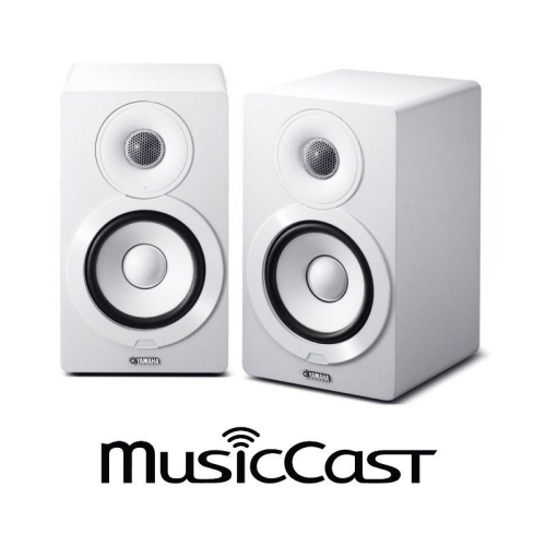 Yamaha NX-N500、藍牙 + WI-FI 二種無線 + AUX、USB、DSD、光纖等連結書架式喇叭 - 白色
