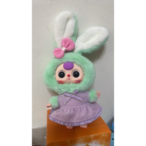娃三歲盲盒 馬卡龍小小兔 毛絨玩偶